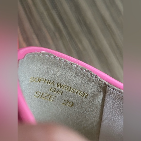 Sophia Webster Butterfly Patent Leather Flat in Pink Sz 29 EUR - Picture 12 of 16